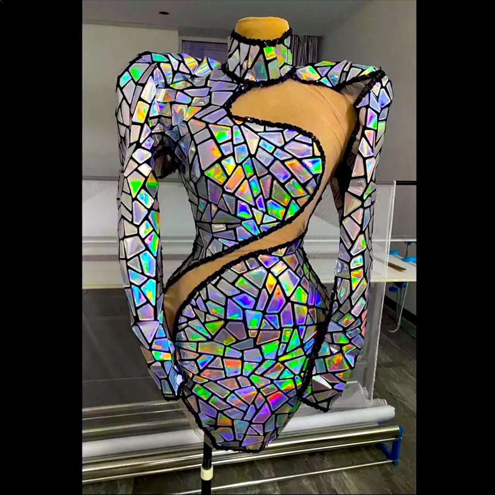 Futuristic party girl dress